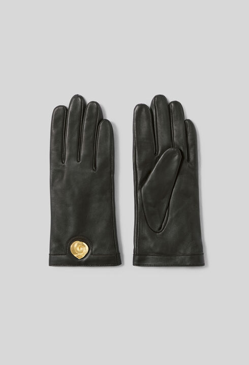 Gants cuir lisse d'agneau bijou dor&eacute;