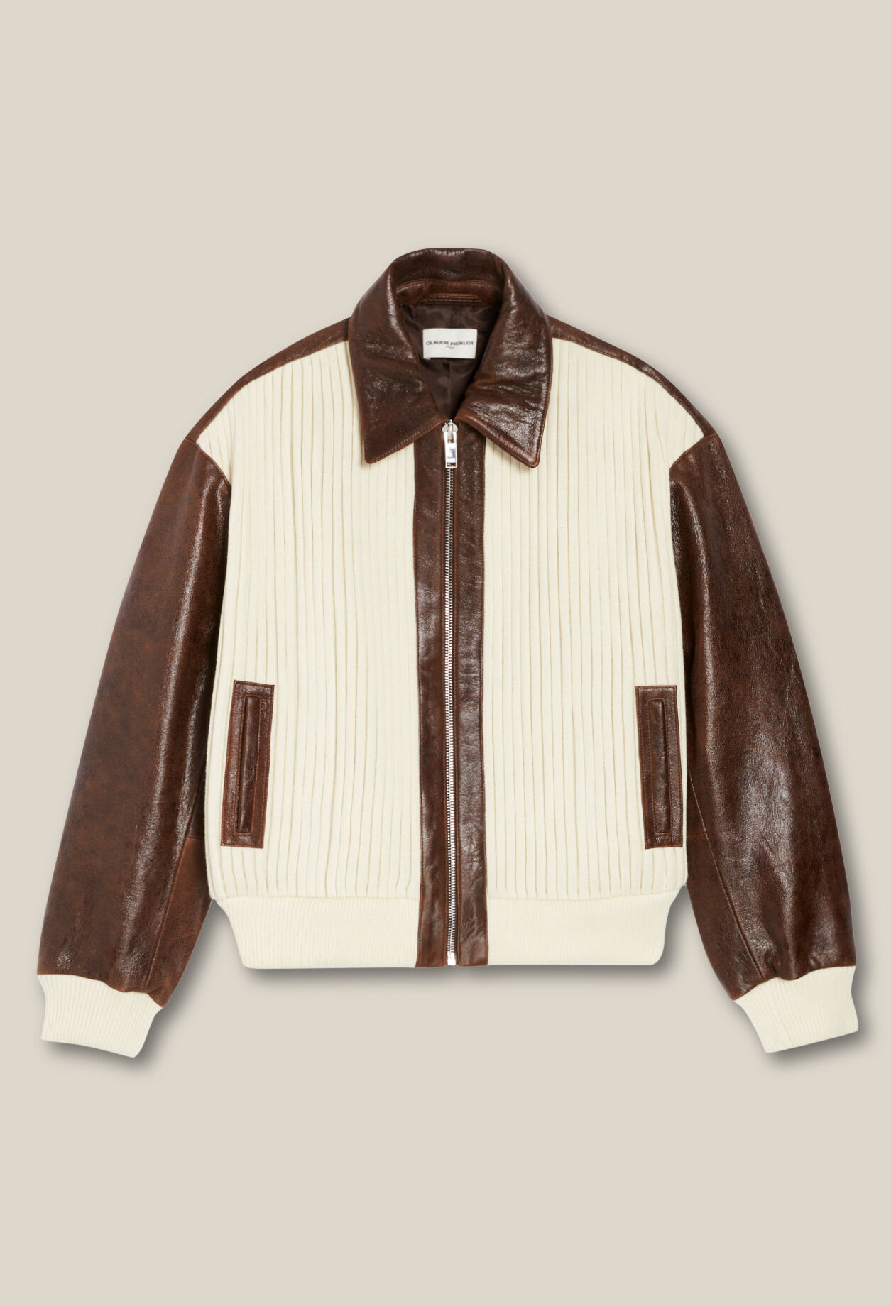 Bombers bimatière marron