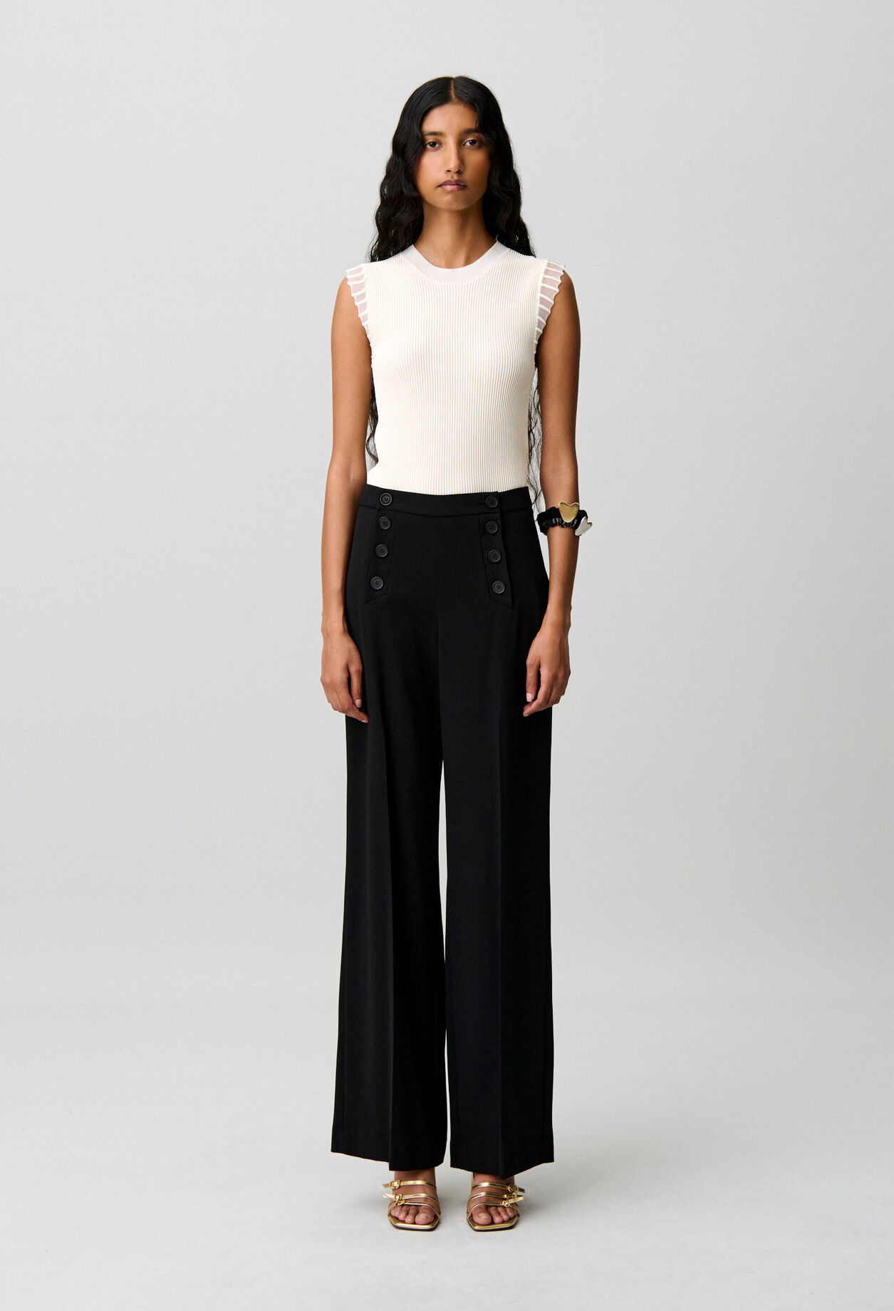 Pantalon &agrave; pont