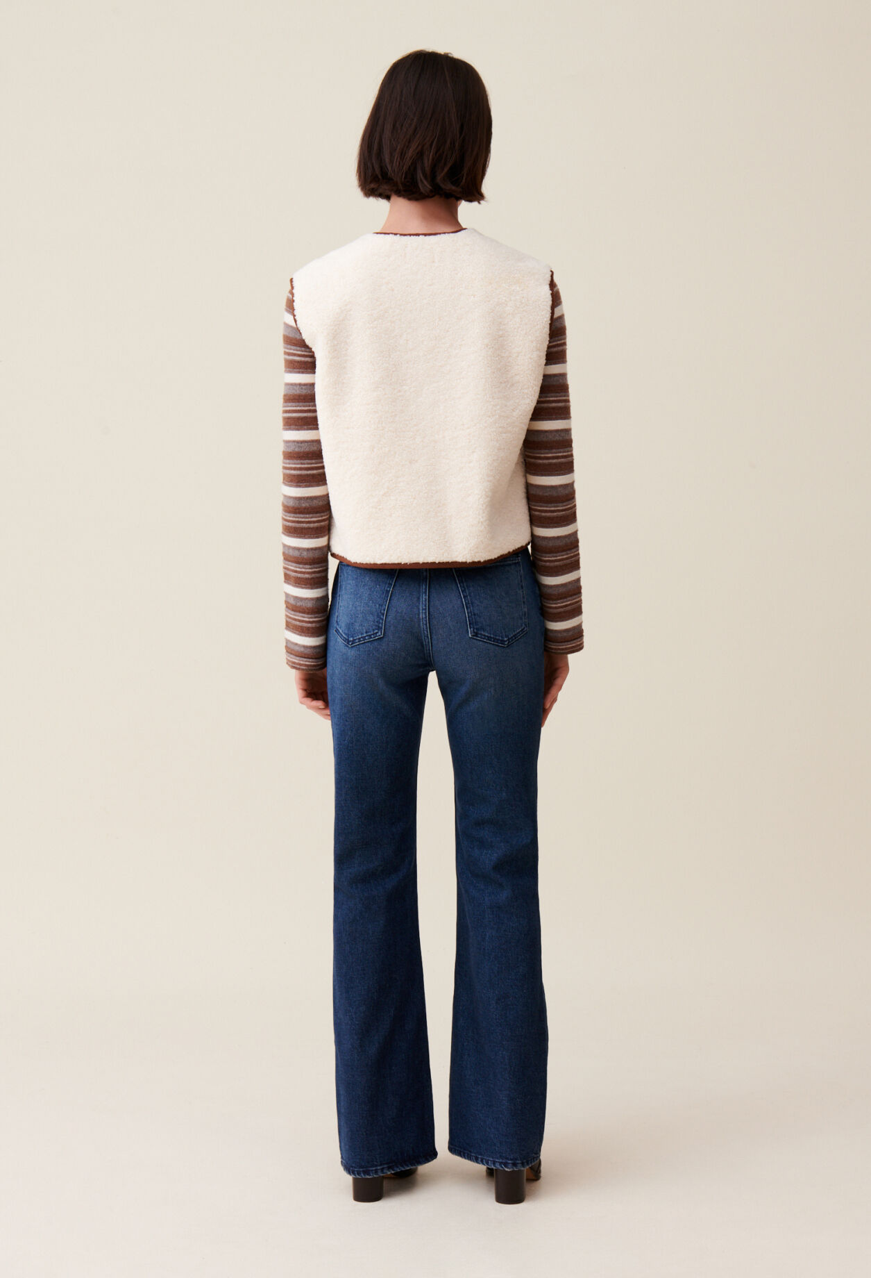 Veste fausse fourrure sans manches