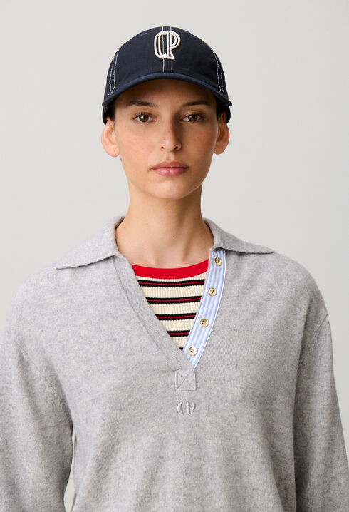 Pull polo laine