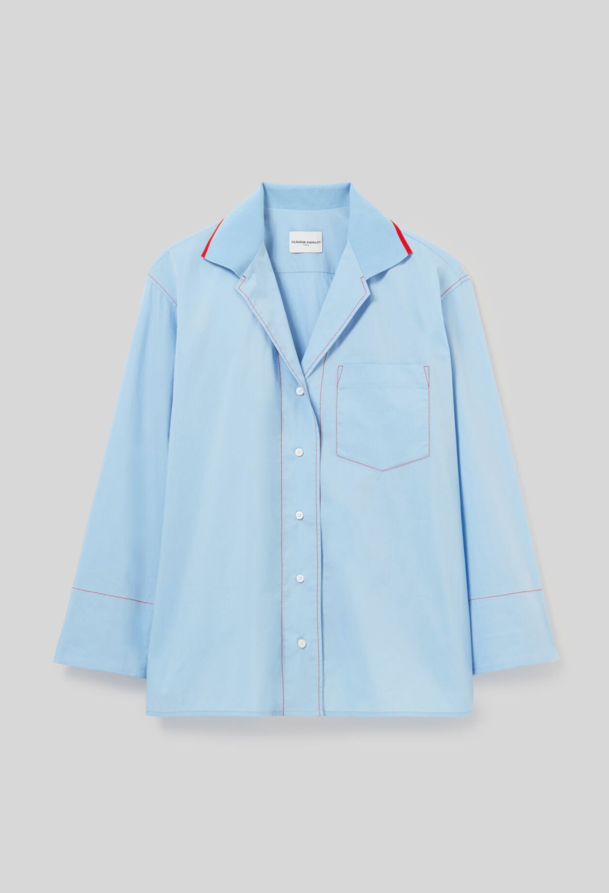 Chemise oversize contrastée