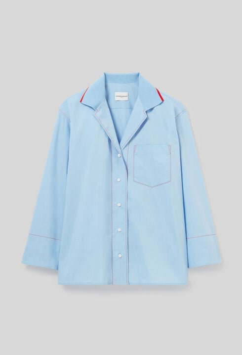 Chemise oversize contrastée