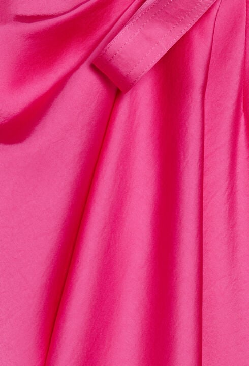 Jupe mi-longue nouée rose