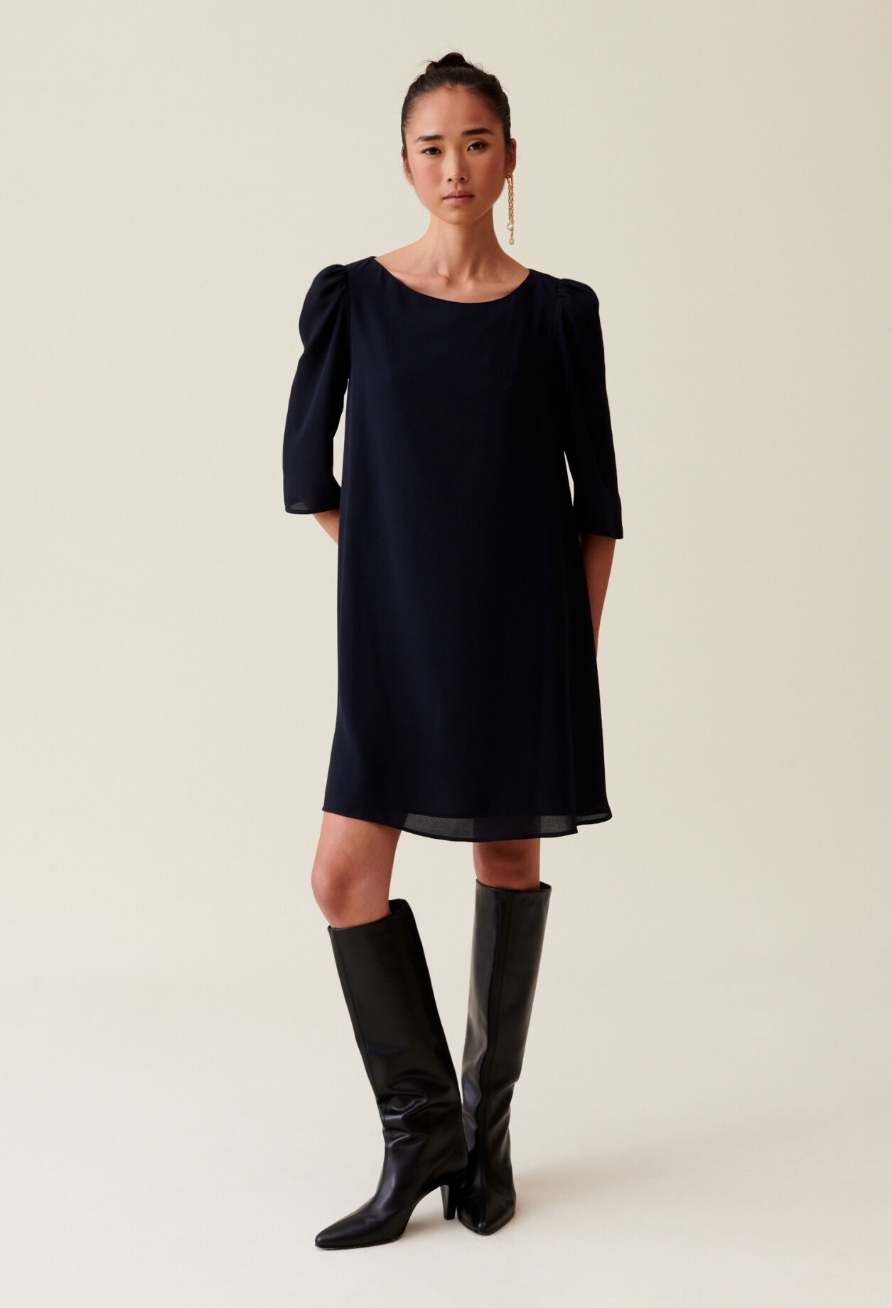 Robe claudie pierlot bleu marine online