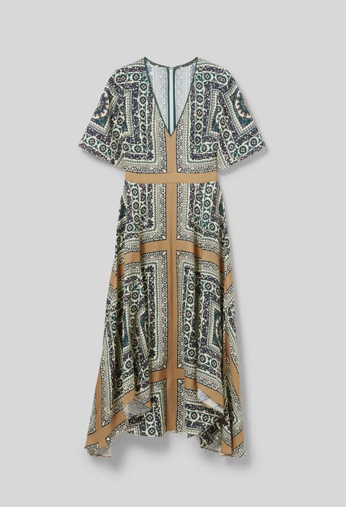 Robe longue fluide imprimée