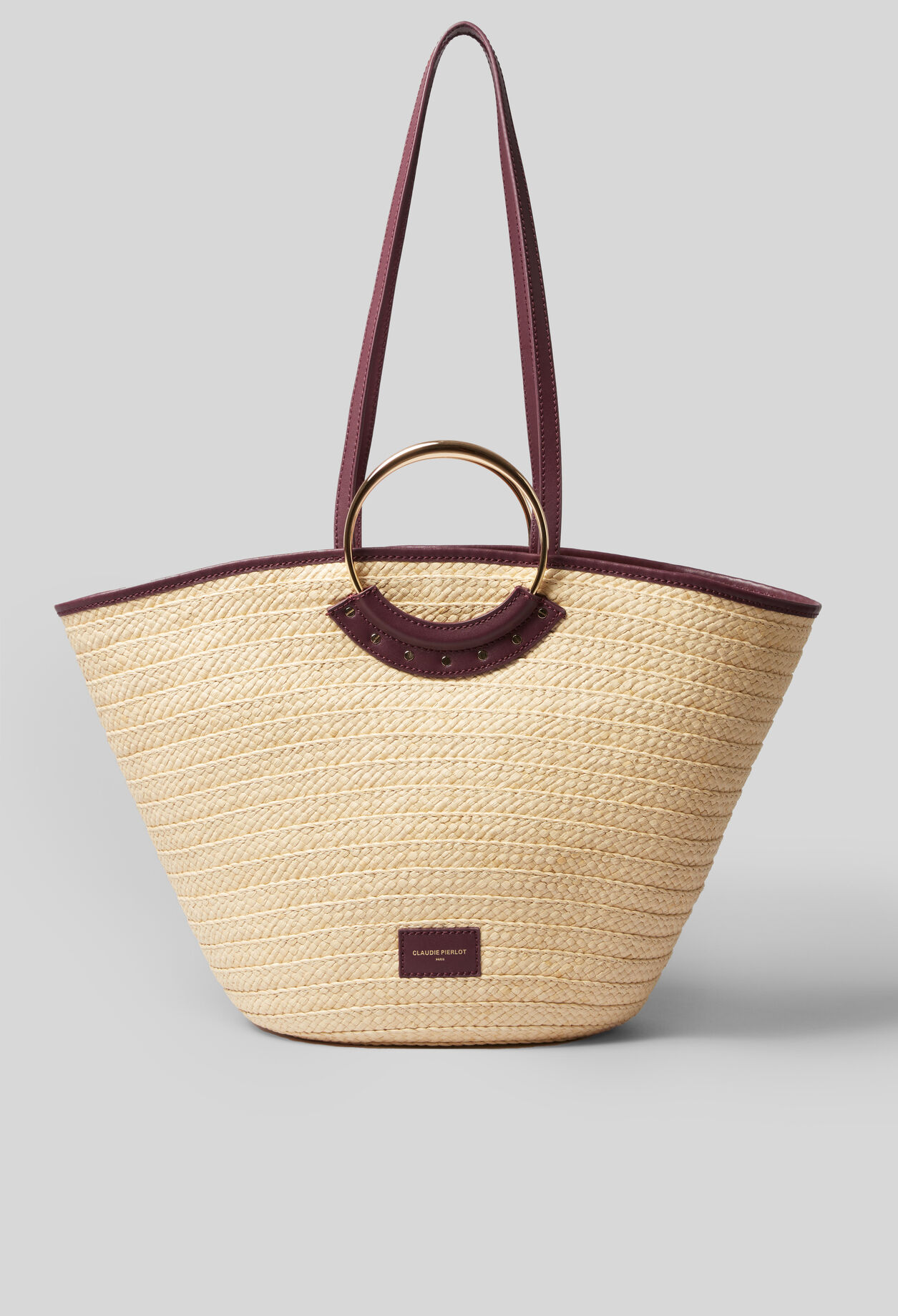 Panier raphia tressé à anses