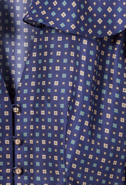 Robe courte soie imprimée