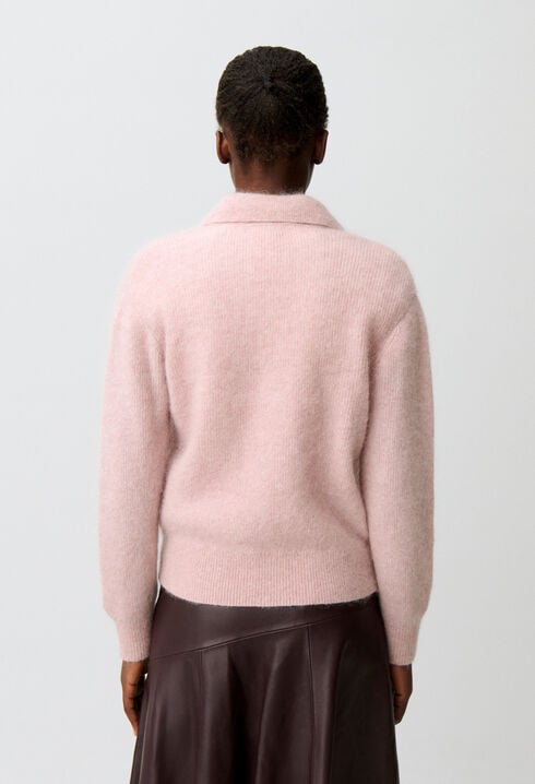 Pull d&eacute;contract&eacute; maille poilue
