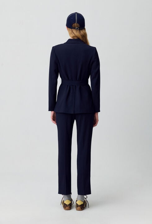 Veste tailleur ceinturée