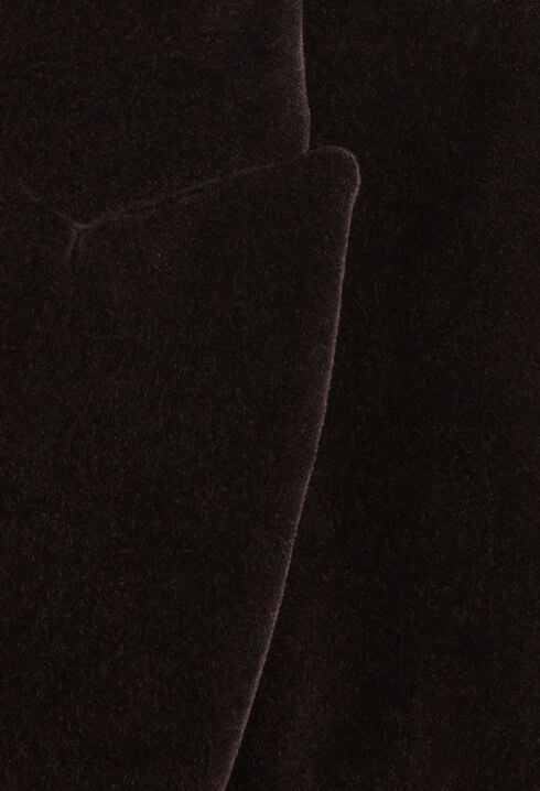 Veste tailleur velours chocolat