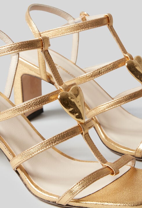 Sandales à talons cuir