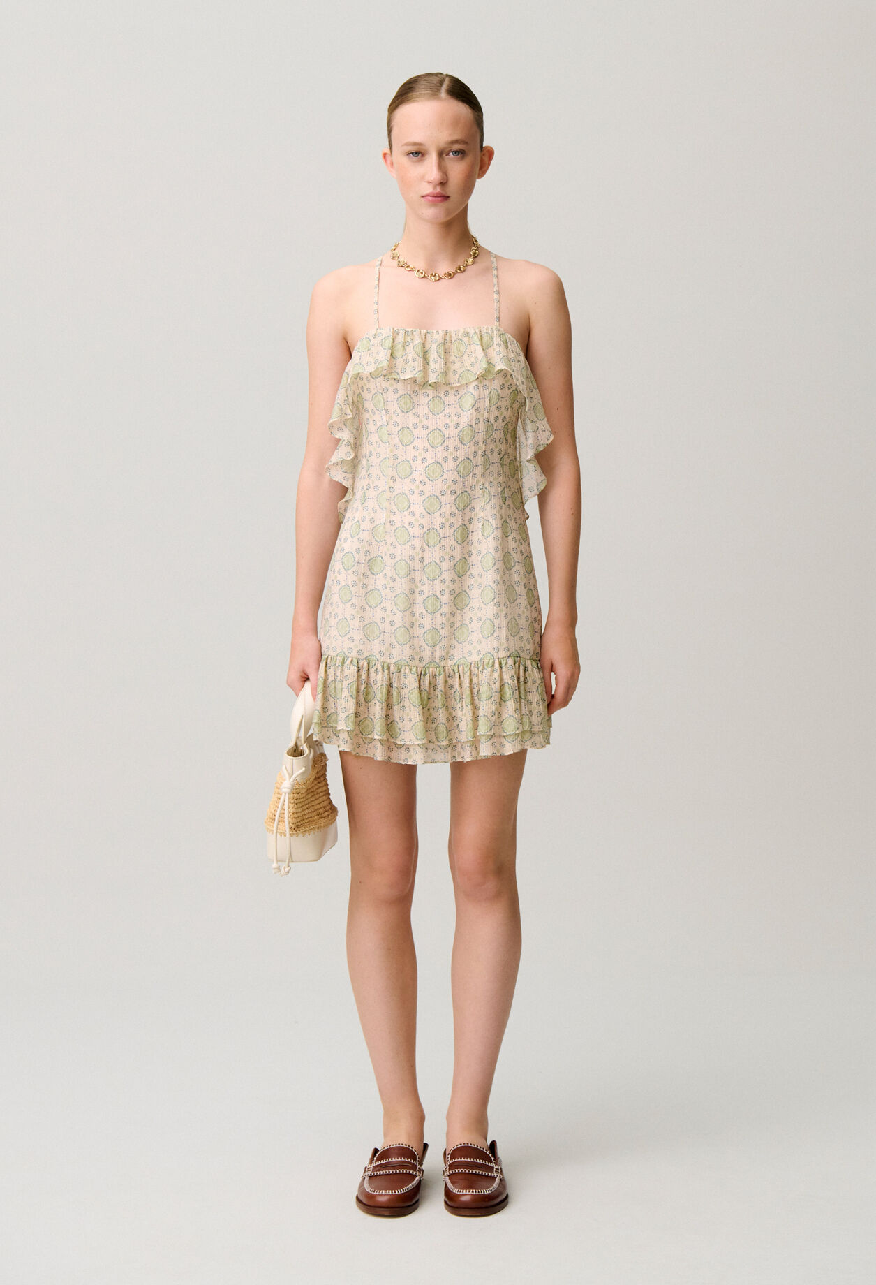 Robe courte imprim&eacute;e