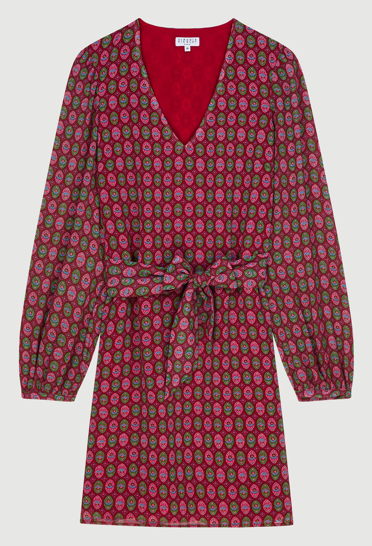 Robe courte à manches ballons