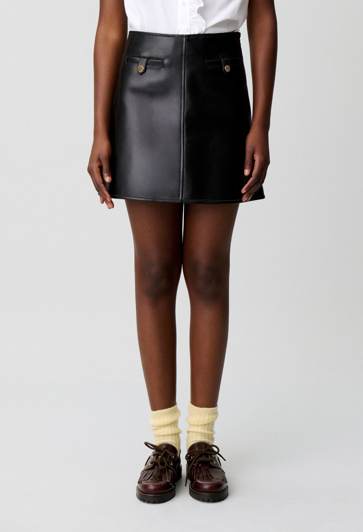 Jupe courte cuir