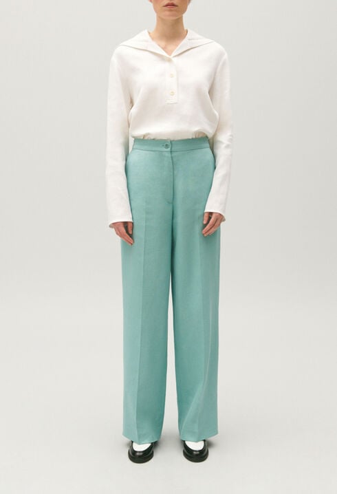 Pantalon de tailleur lin mélangé