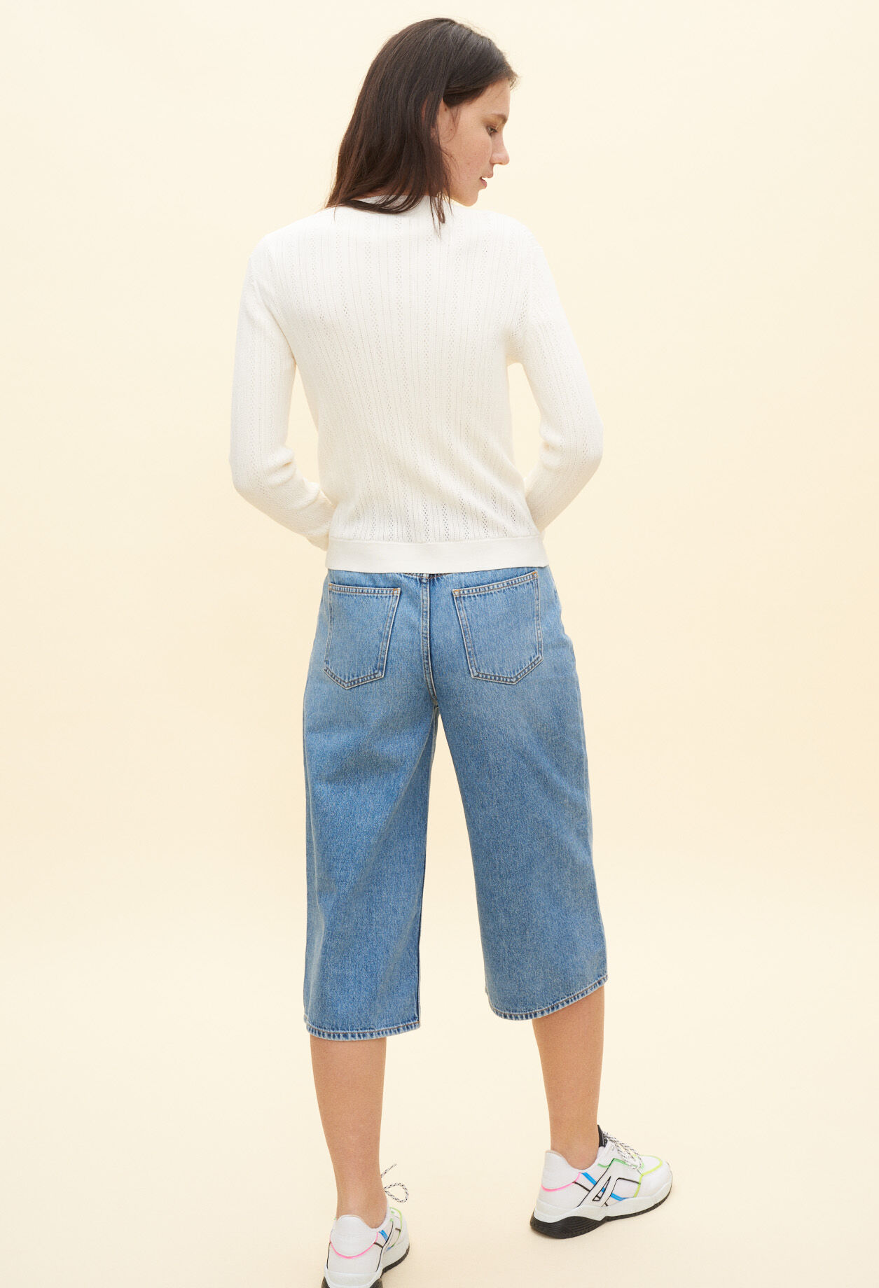 Cardigan en maille ajourée