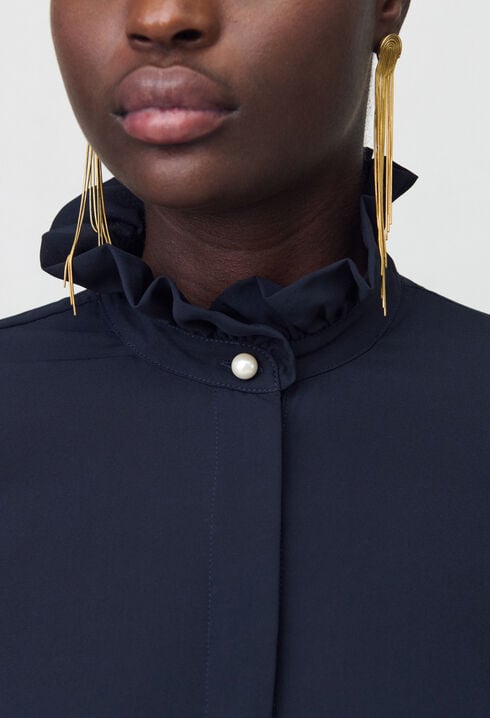 Chemise col victorien marine