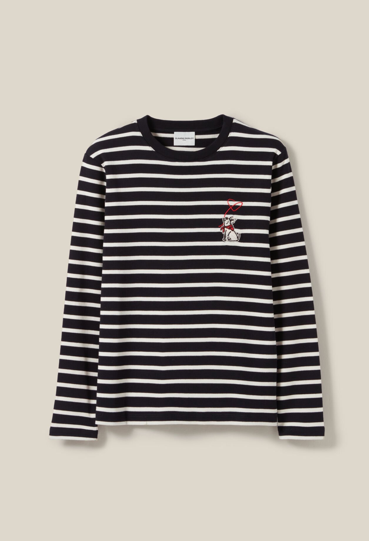 T-shirt marinière broderie Jean Toto