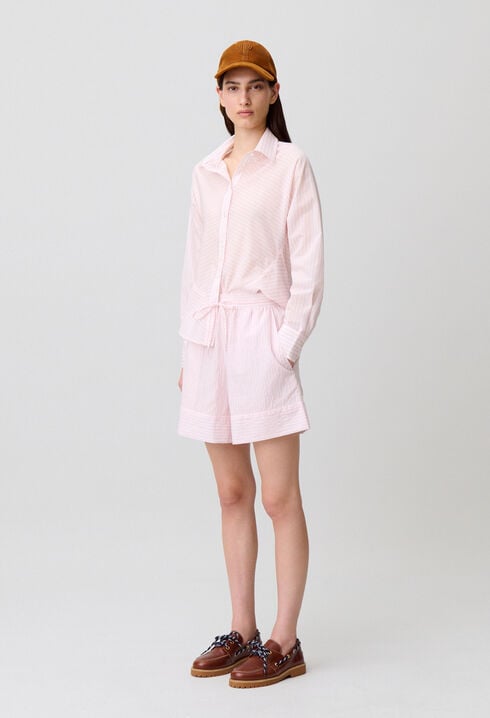 Chemise dos volant&eacute;