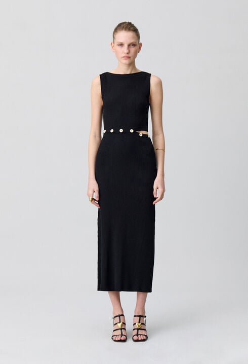 Robe mi-longue en maille