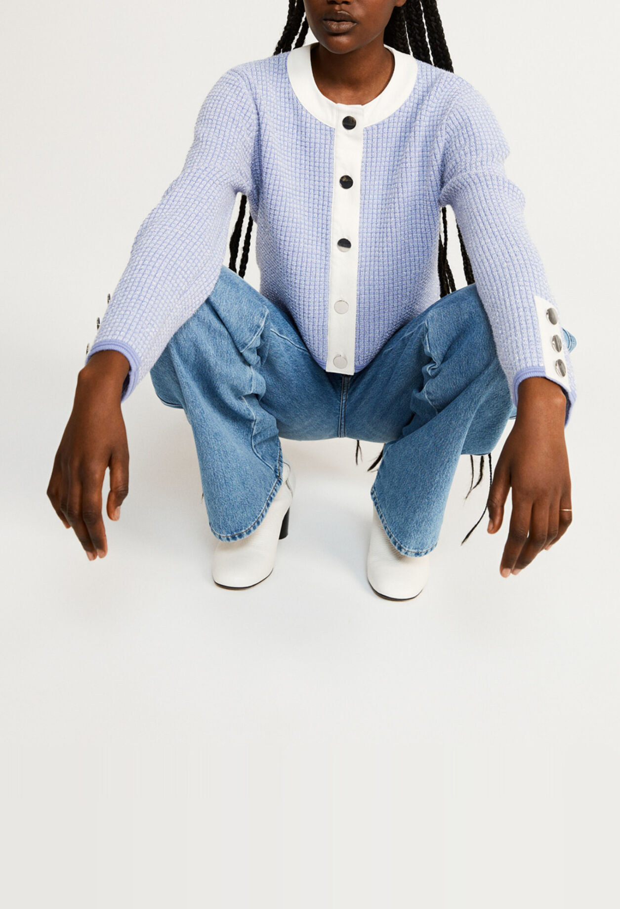 Cardigan façon tweed