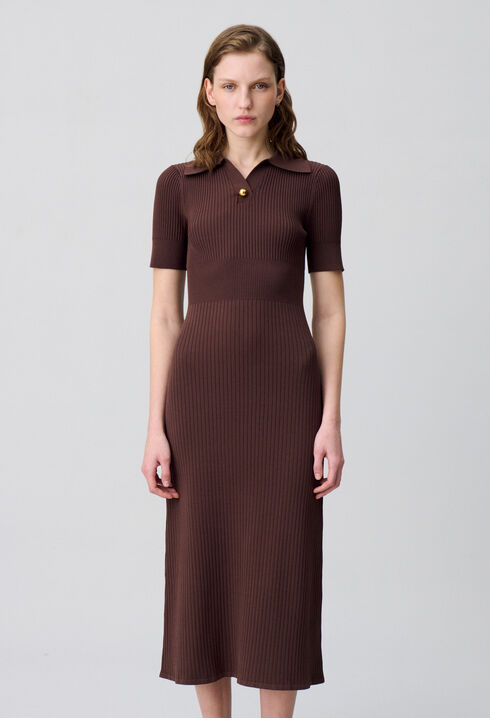 Robe mi-longue en maille