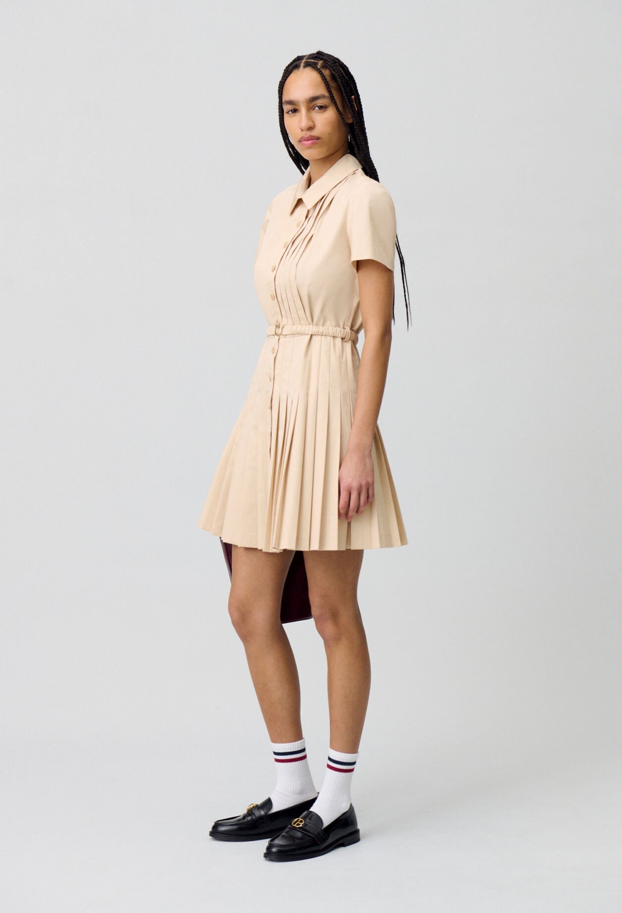 Robe courte boutonnée