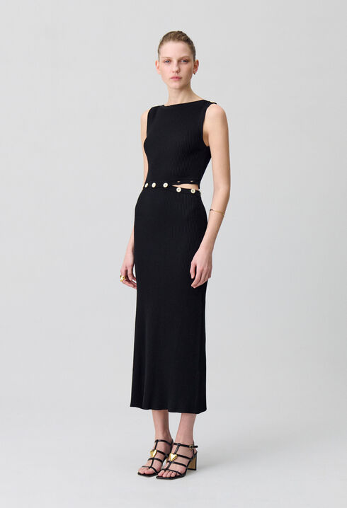 Robe mi-longue en maille