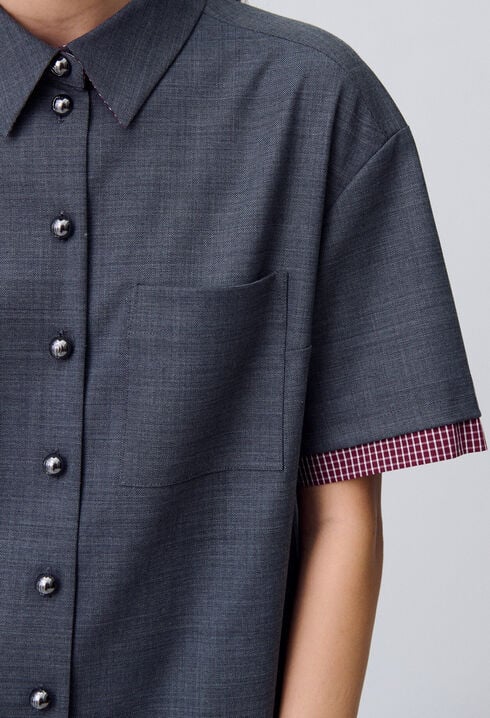 Robe courte plissée