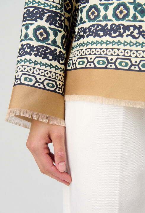 Chemise soie imprimée