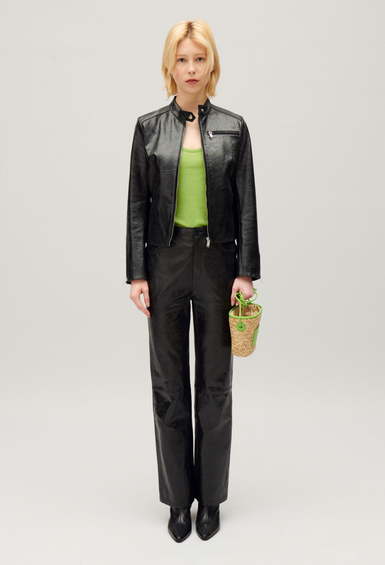 Pantalon cuir claudie pierlot hotsell