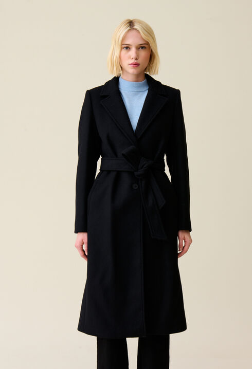 Manteau long ceinture