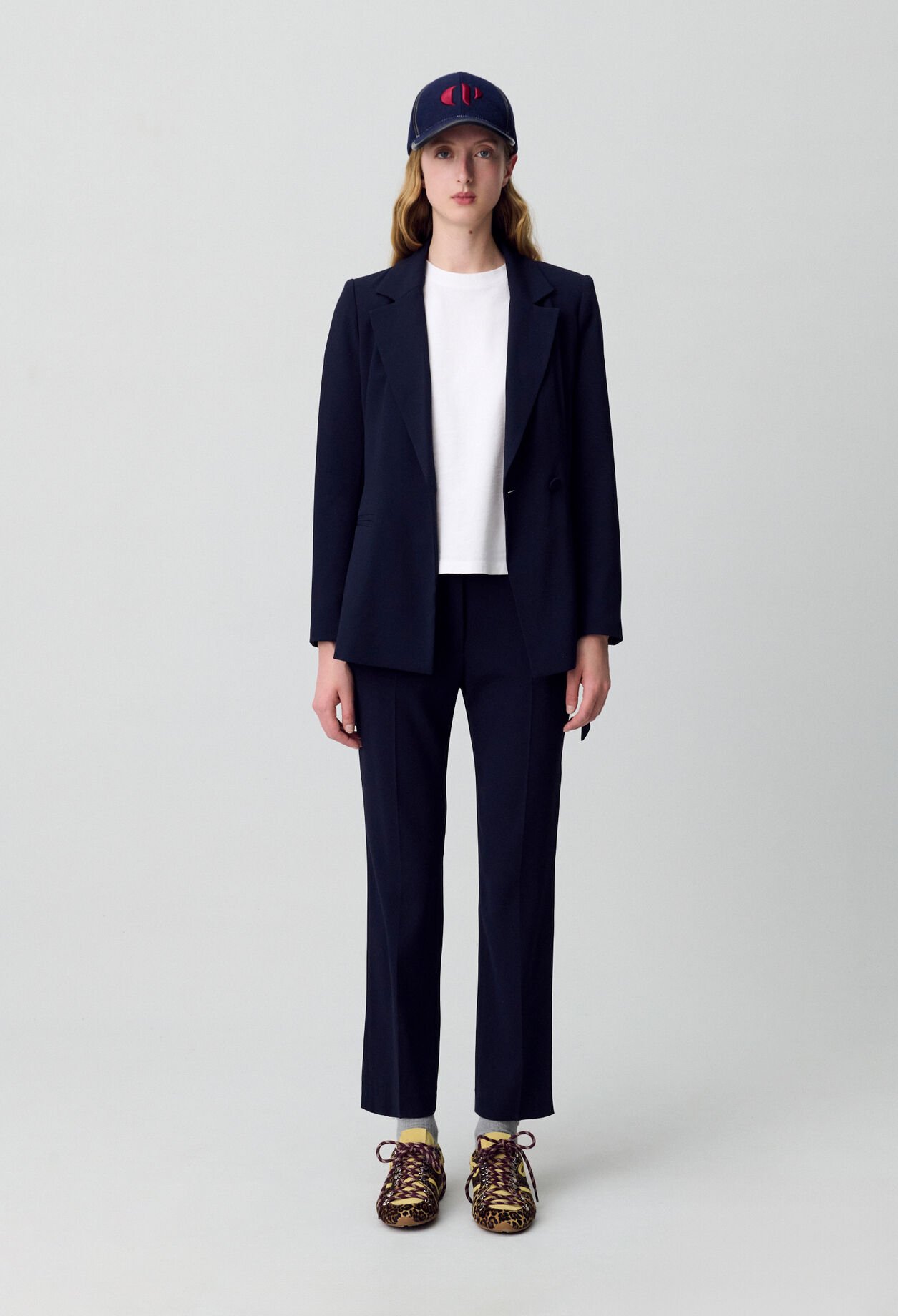 Veste tailleur ceinturée