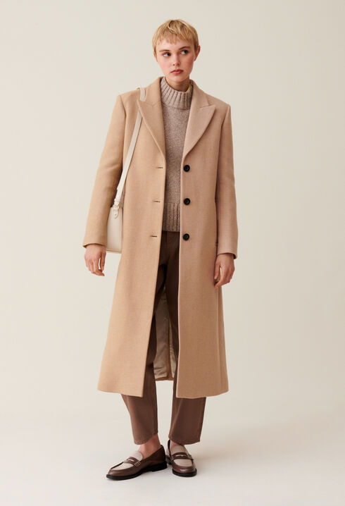 Manteau droit mi-long