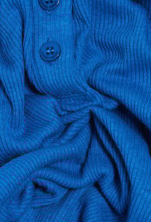 Débardeur boutonné bleu