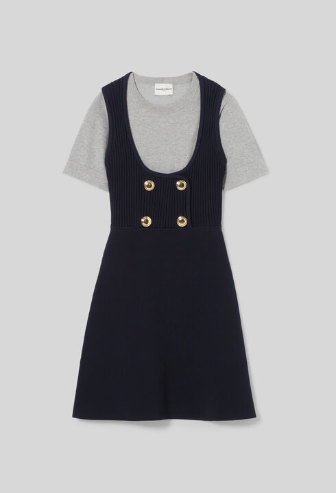 Robe maille courte tshirt