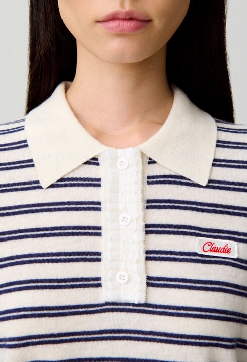 Polo maille rayures