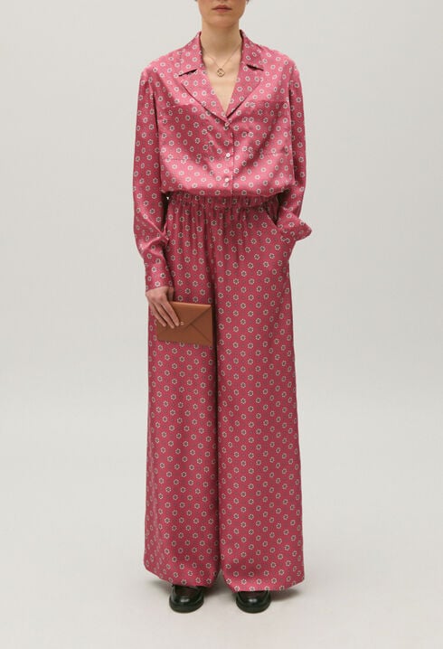 Chemise satinée imprimée