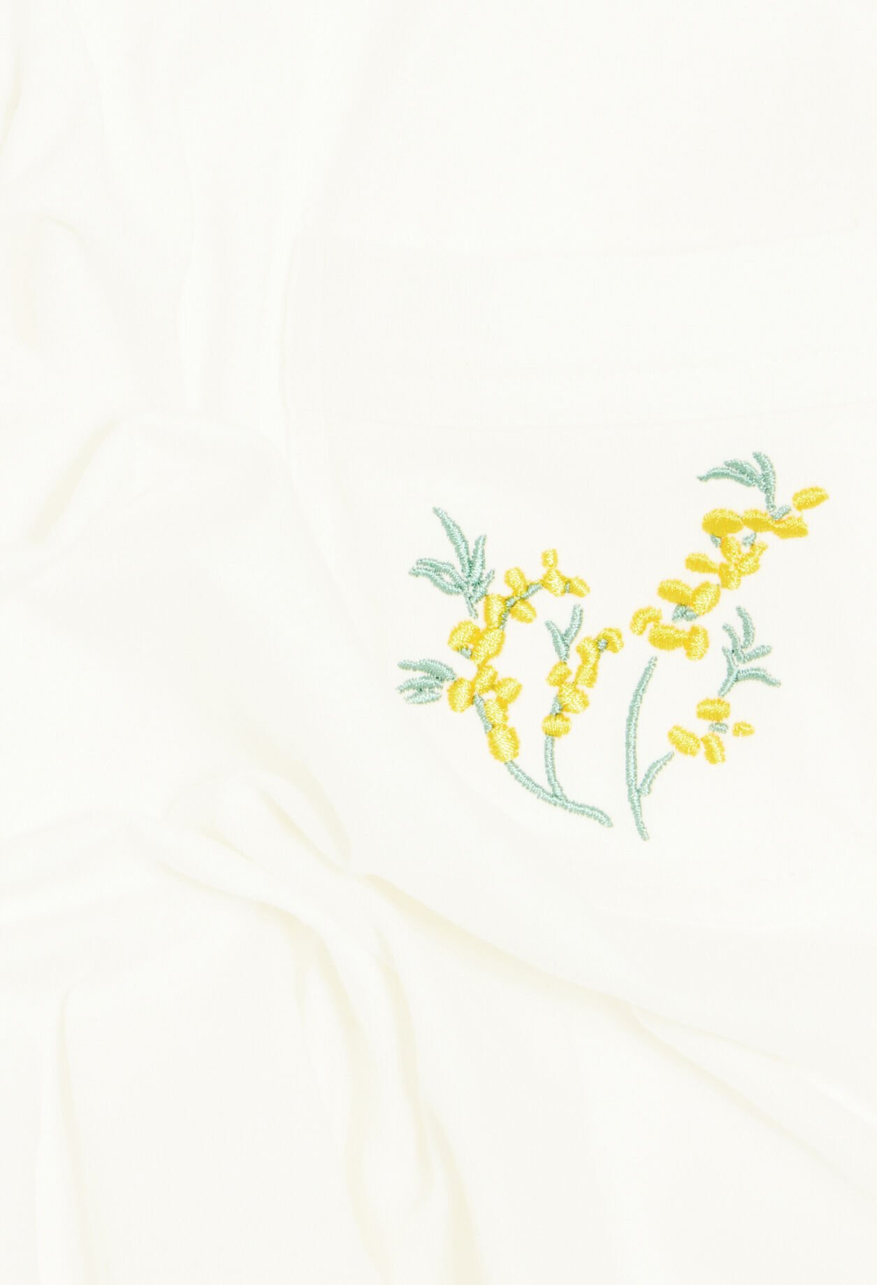 T-shirt poche brodée blanc