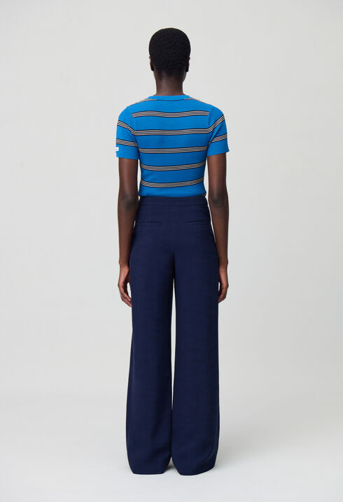 Pantalon droit à pont