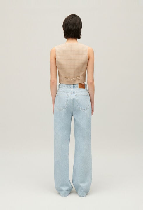 Jean Louis flare bleu délavé