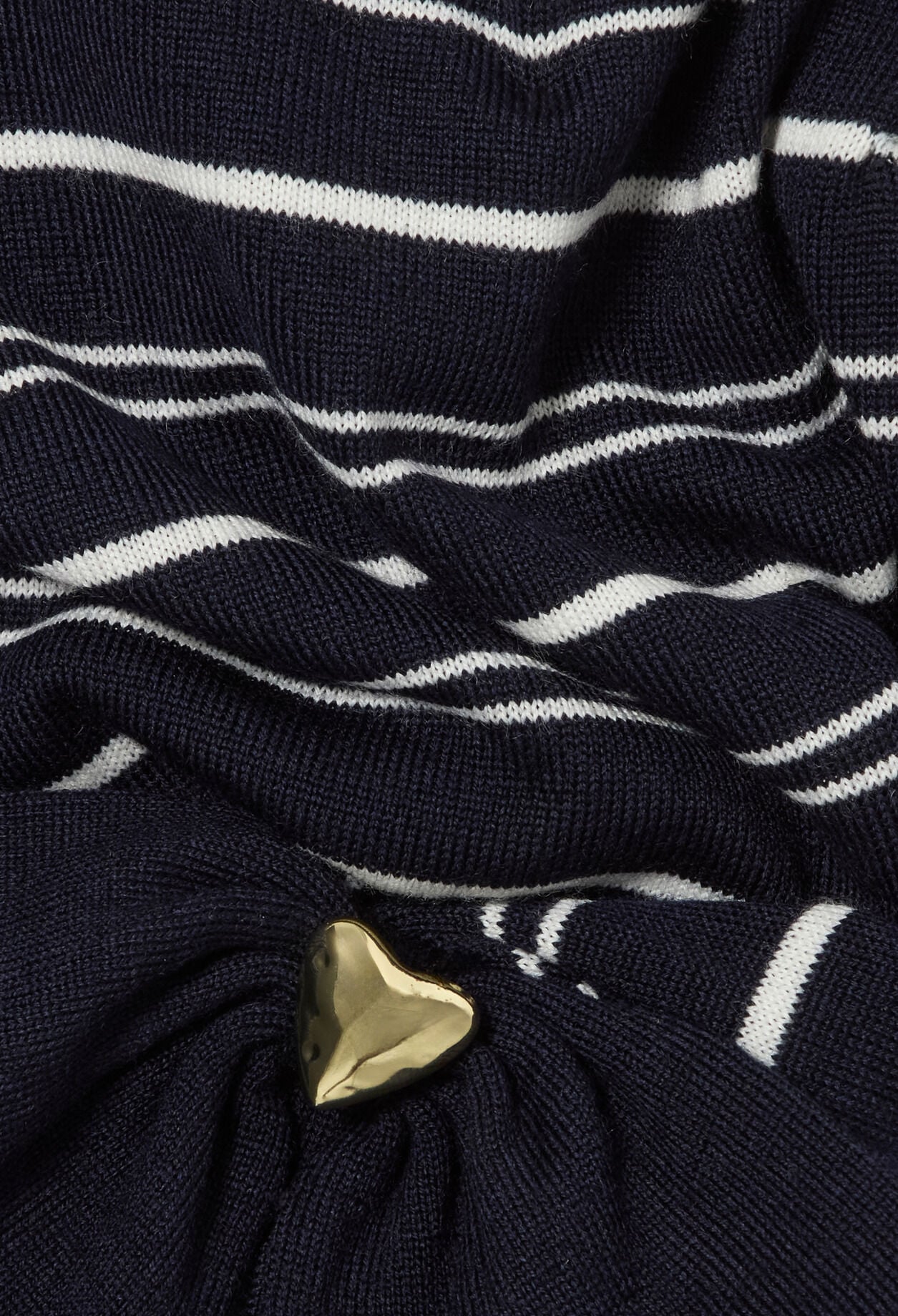 Pull maille ray&eacute; c&oelig;ur
