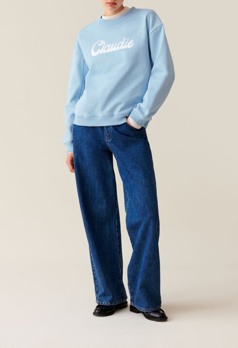 Sweatshirt ample imprim&eacute; Claudie
