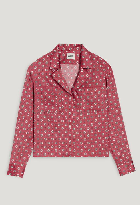 Chemise satinée imprimée