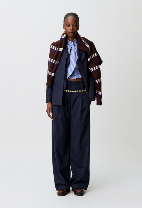 Pantalon laine m&eacute;lang&eacute;e