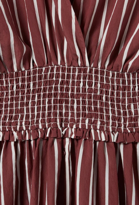 Robe ray&eacute;e cache-c&oelig;ur