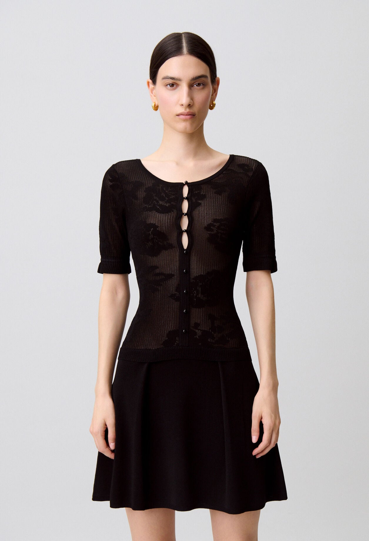 Robe maille fleurs