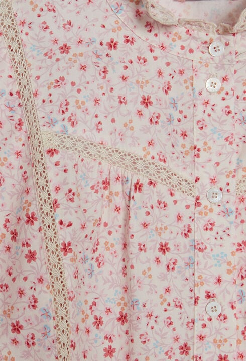 Robe fleurie à volants