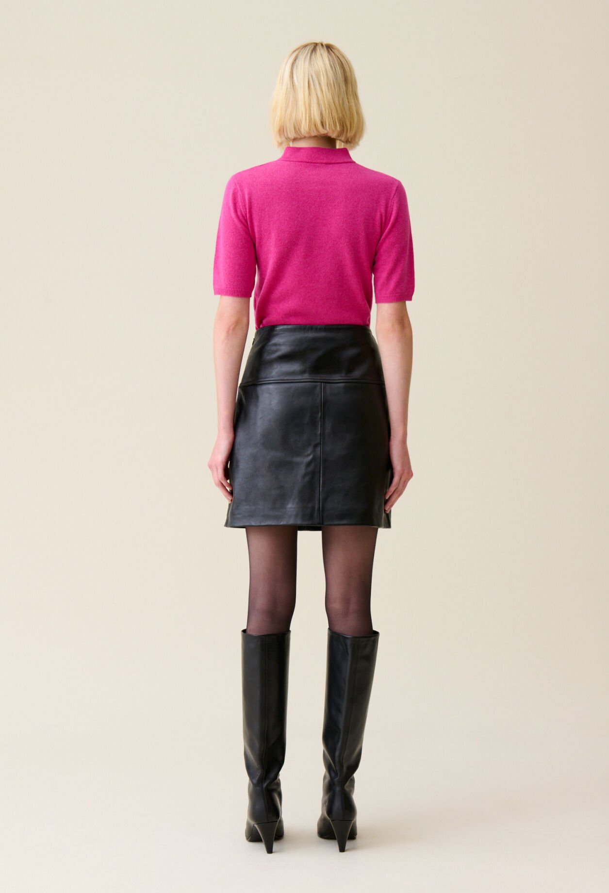 Jupe courte cuir